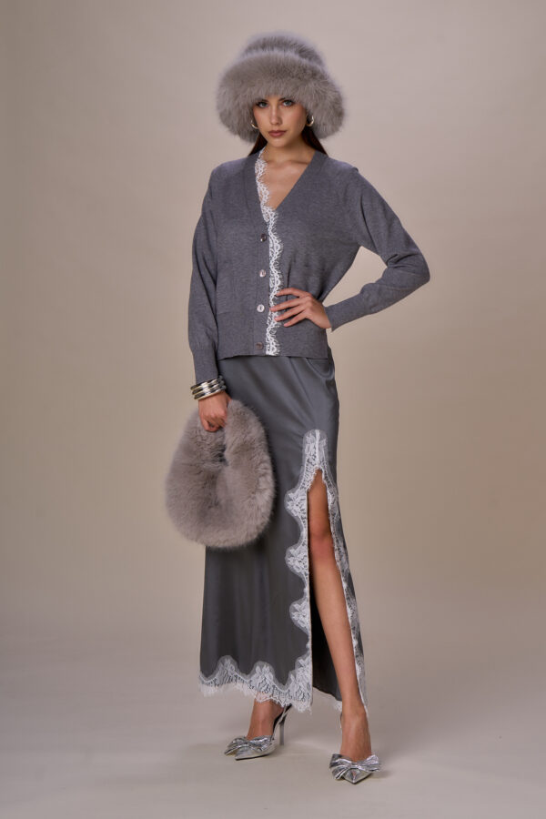 Cardigan pizzo collo - immagine 3
