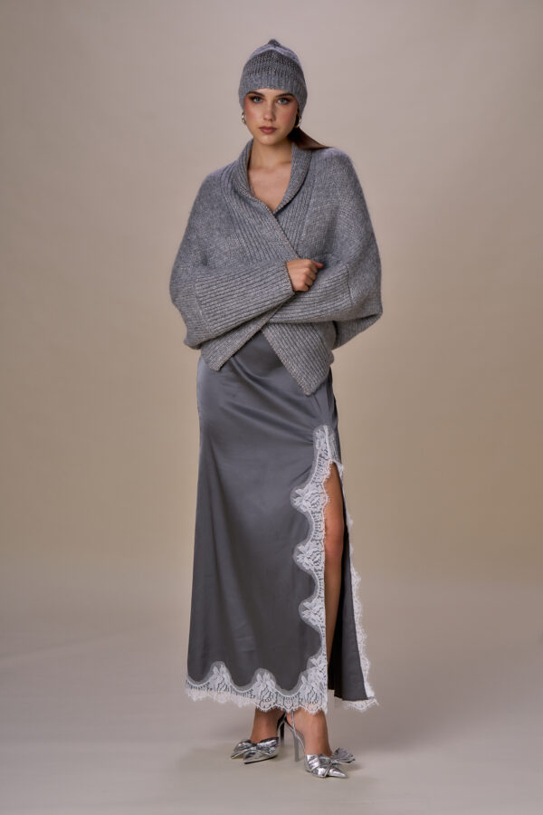 Maxi cardigan lurex