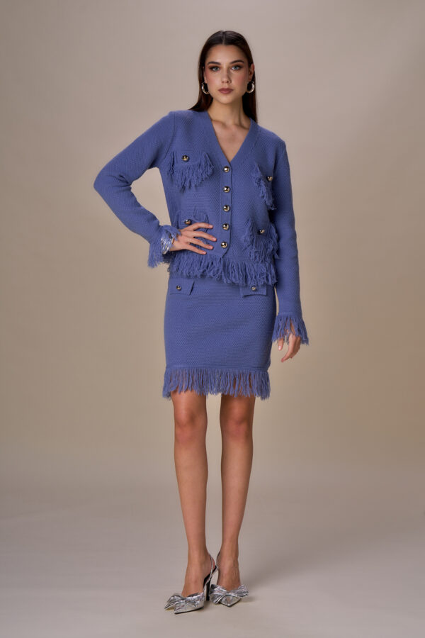 Gonna maglia frange - immagine 2