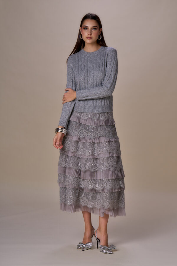 Maglia trecce lurex - immagine 2