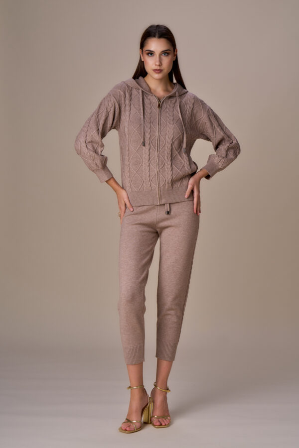 Cable knit gym trousers