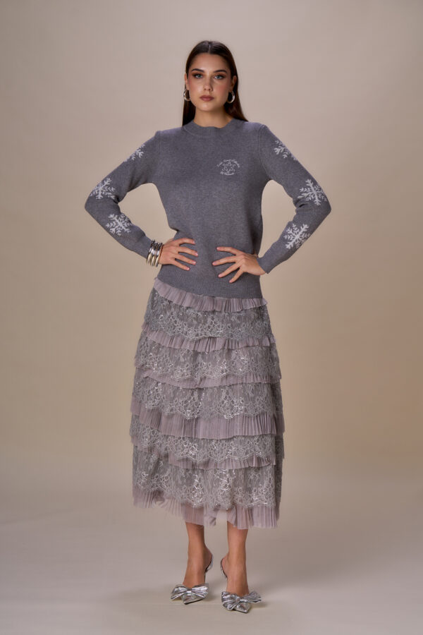 Maglione Snowsecret fiocchi maniche