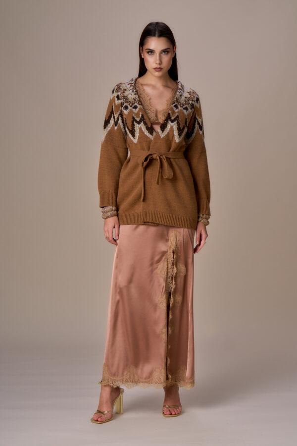 Maxi cardigan norvegese