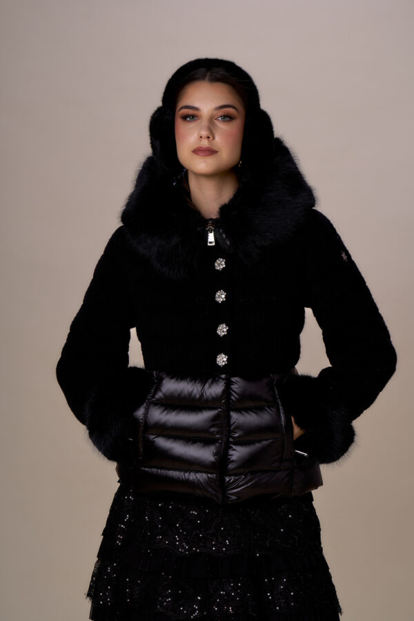 Single-breasted short down jacket - Image 2