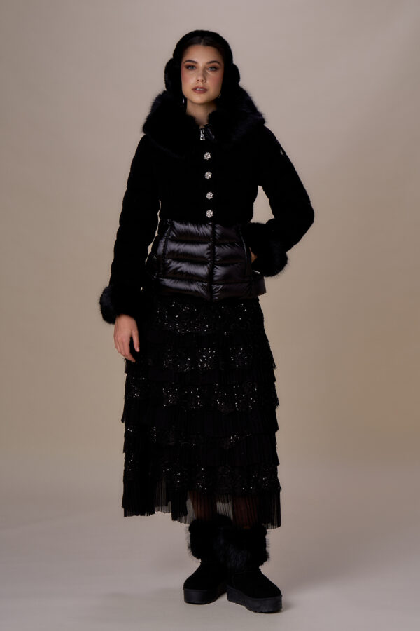 Single-breasted short down jacket - Image 4