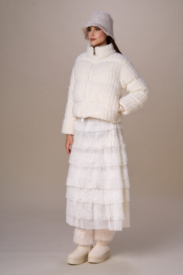 Luxury knitted down jacket