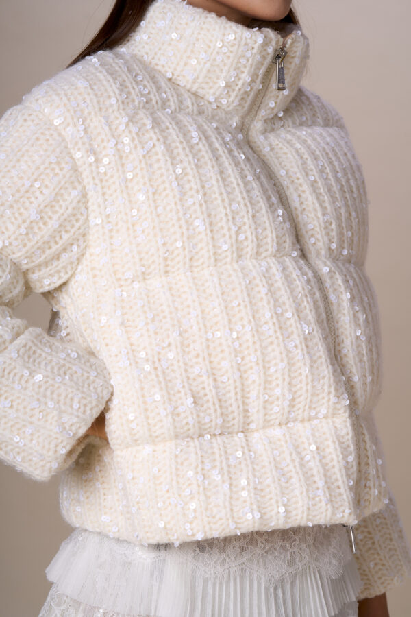 Luxury knitted down jacket - Image 7