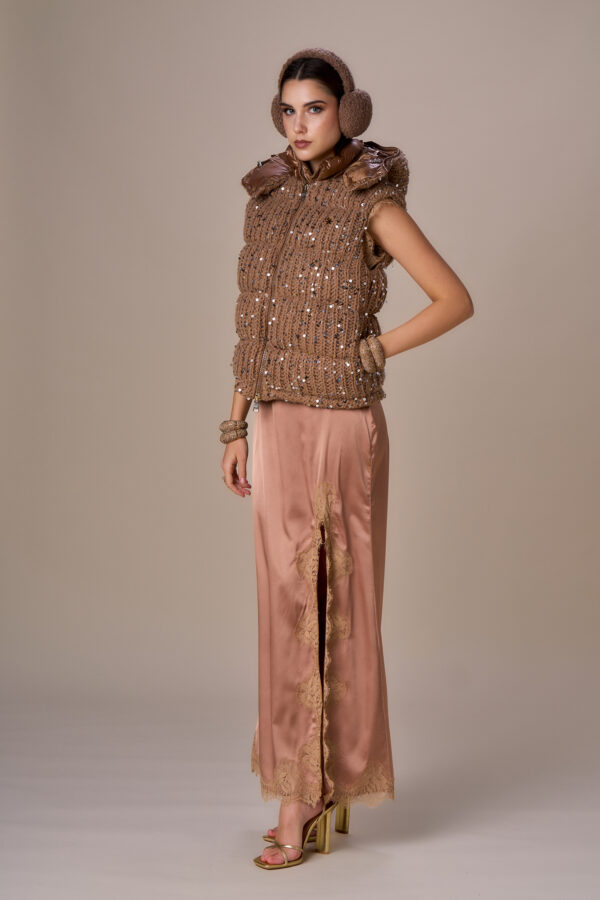 Luxury knitted vest down jacket - Image 3
