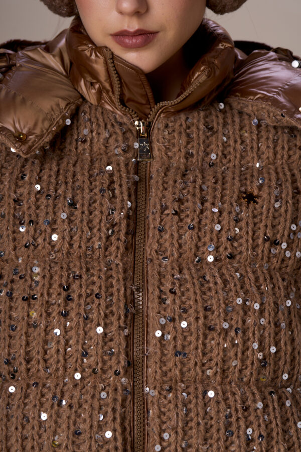 Luxury knitted vest down jacket - Image 7
