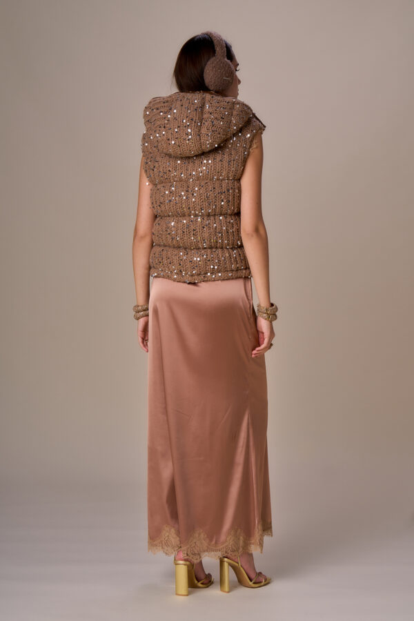 Luxury knitted vest down jacket - Image 8