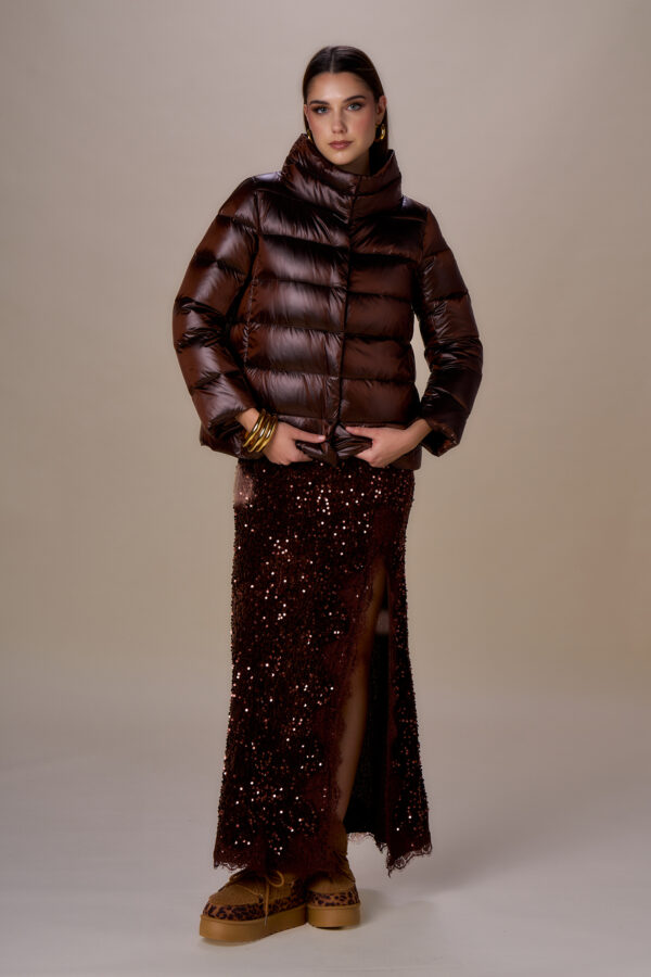 Iconic cape down jacket
