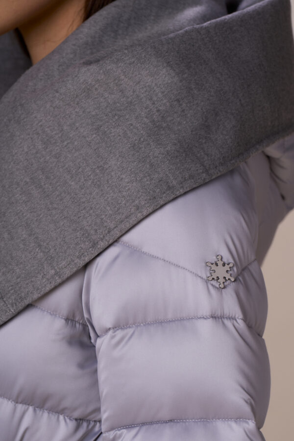 Long velour down jacket - Image 9