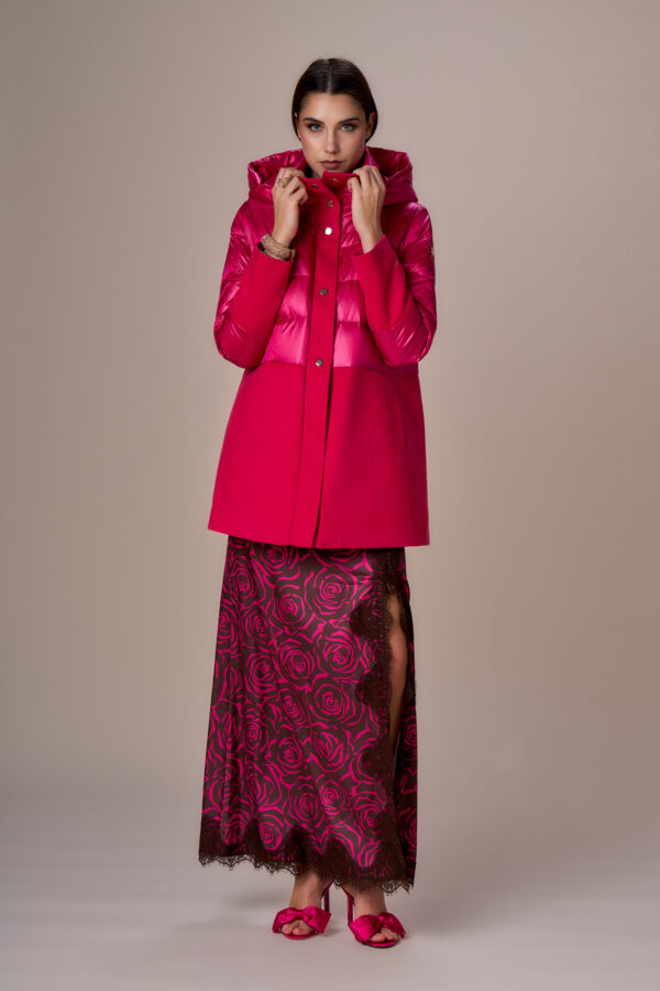 Short velour down jacket - Image 3
