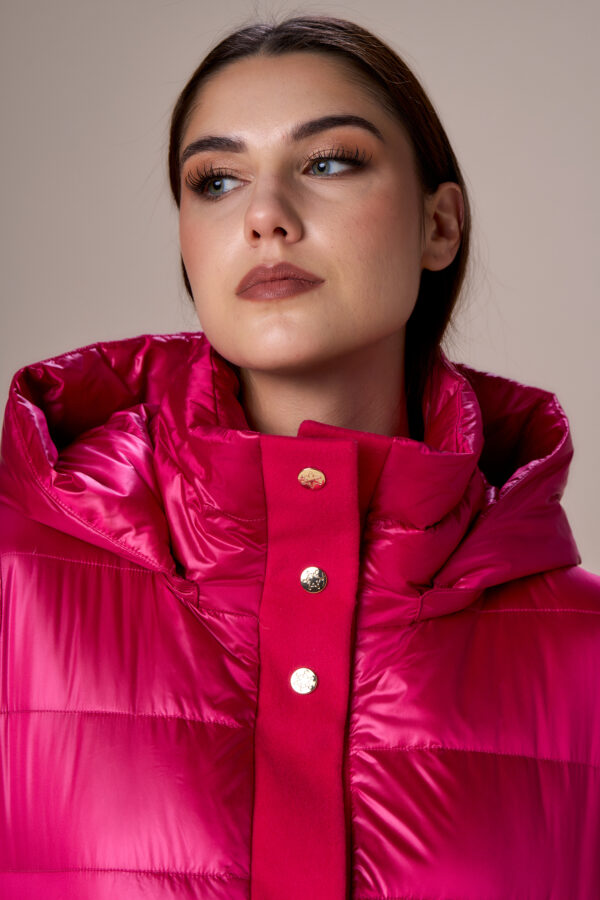 Short velour down jacket - Image 5
