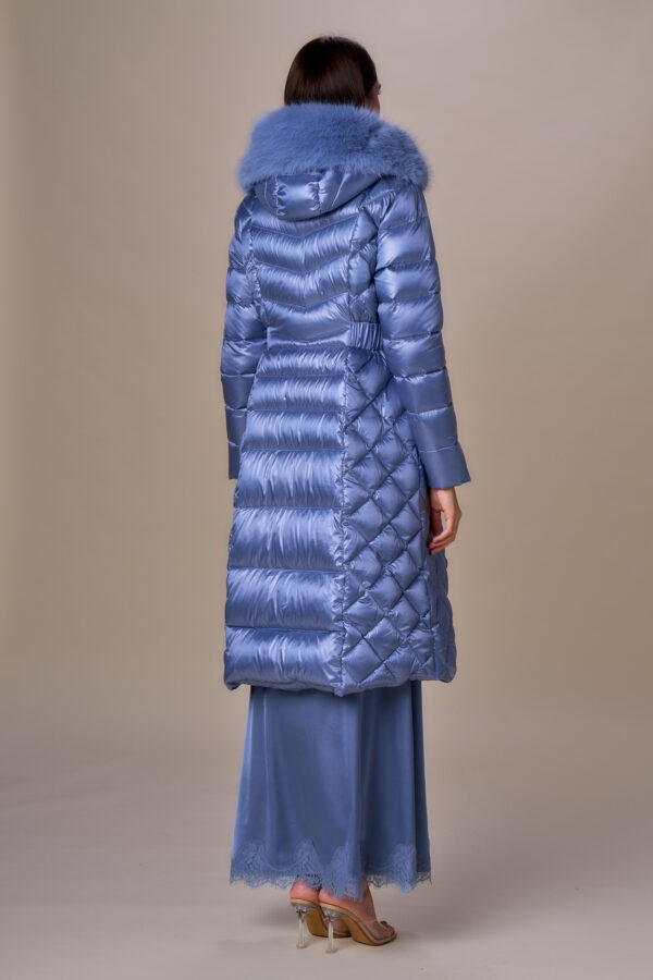 Long quilted down jacket - Image 6