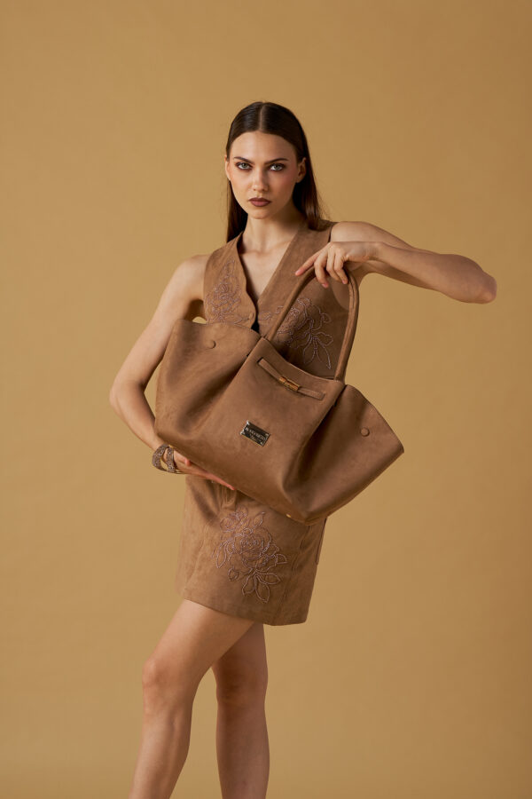 Borsa shopper suede