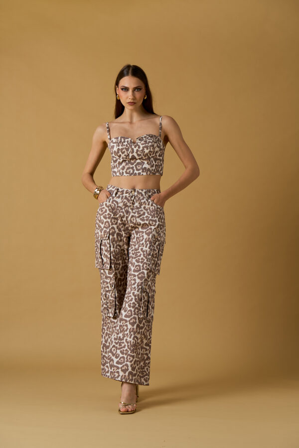 Pantalone cargo stampato