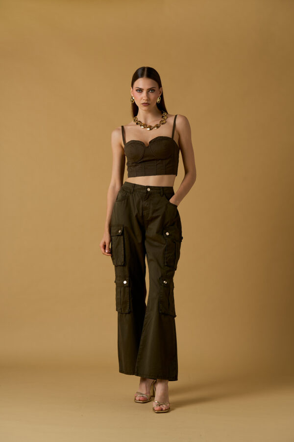 Top bustier tinta unita