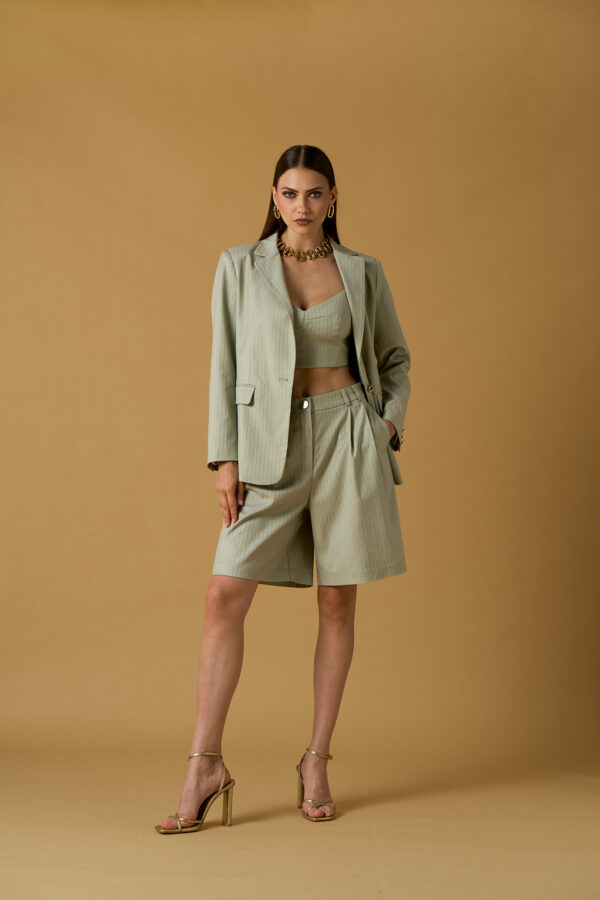 Gold Pinstripe Blazer