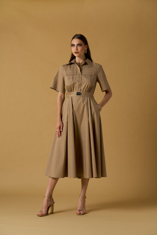 Abito cargo lungo cotone