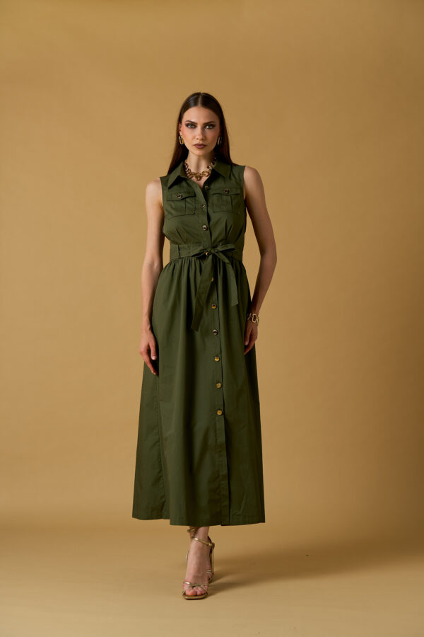 Abito cargo chemisier lungo