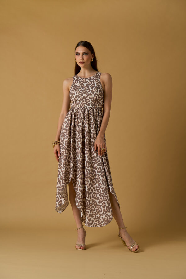 Abito ampio cotone stampato