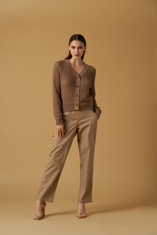 Cardigan crochet e paillettes