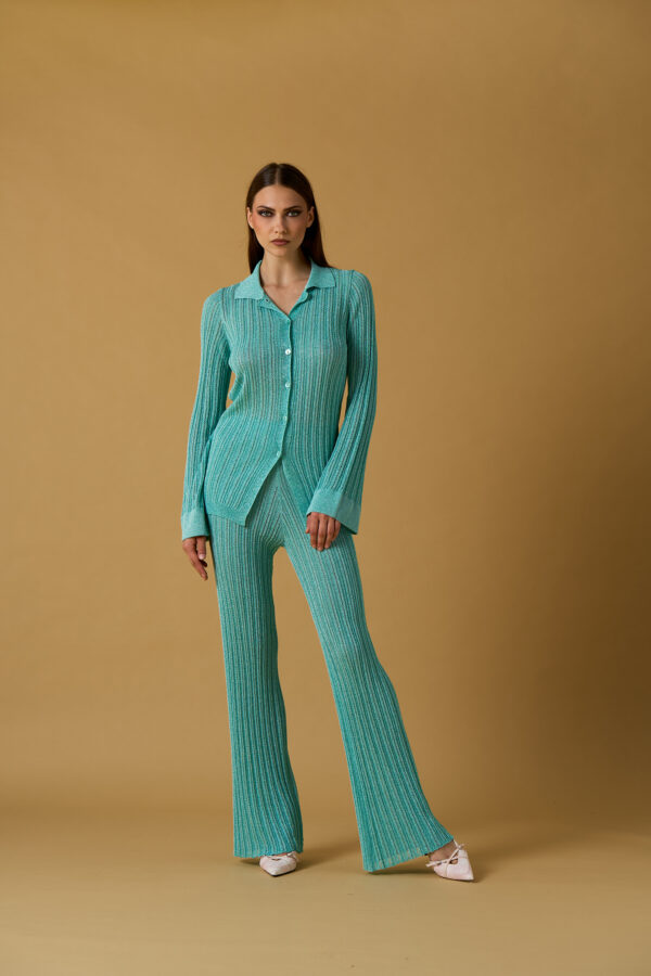 Cardigan camicia lurex