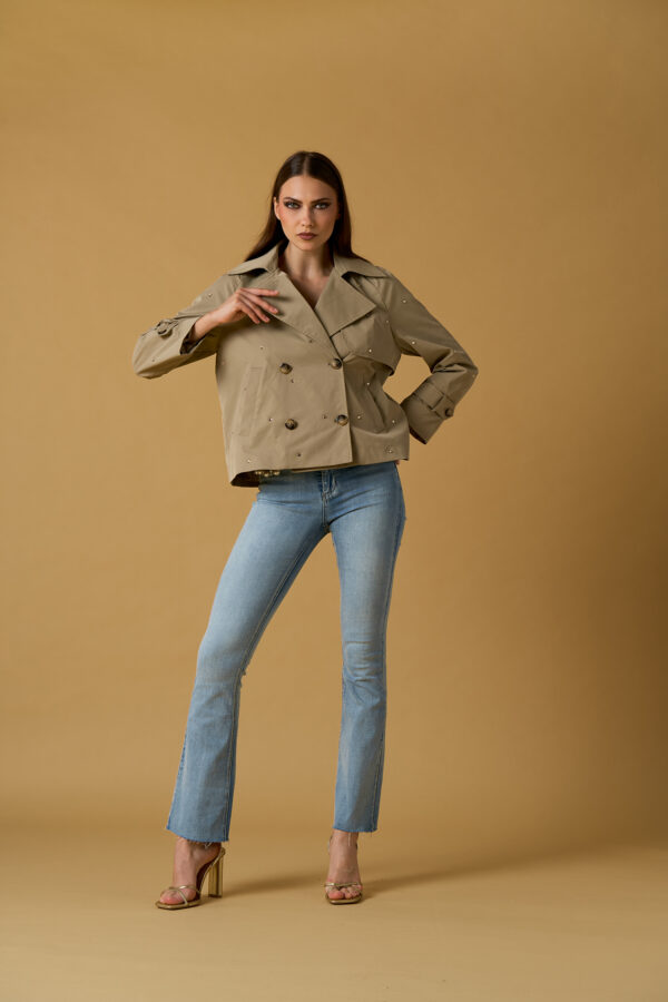 Trench corto diamanti