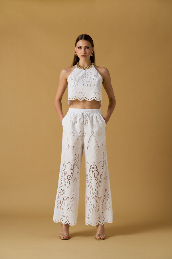 Pantalone ricamo ajour