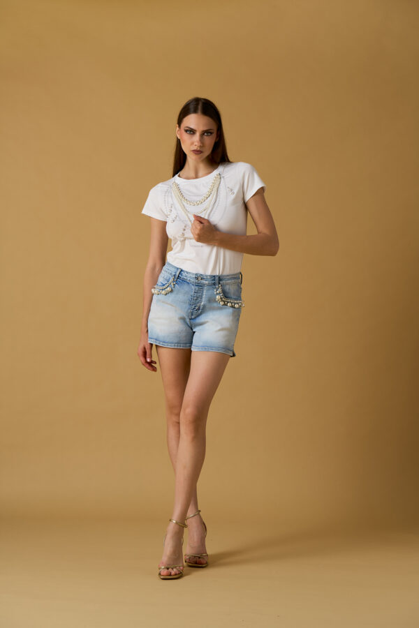 T-shirt collana perle