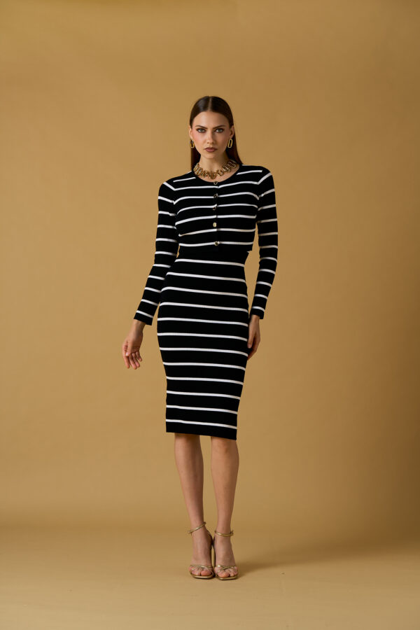 Striped Micro Cardigan