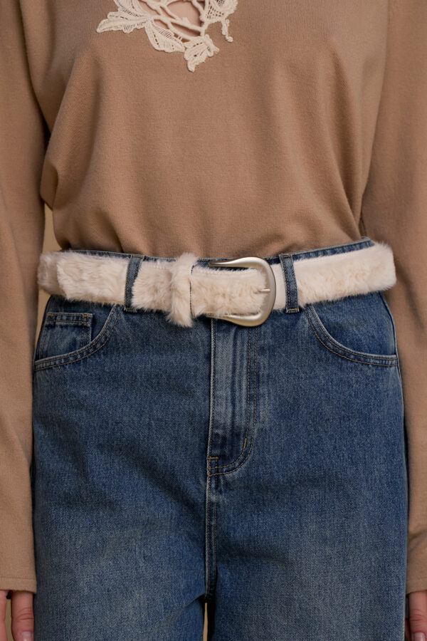 Faux fur belt