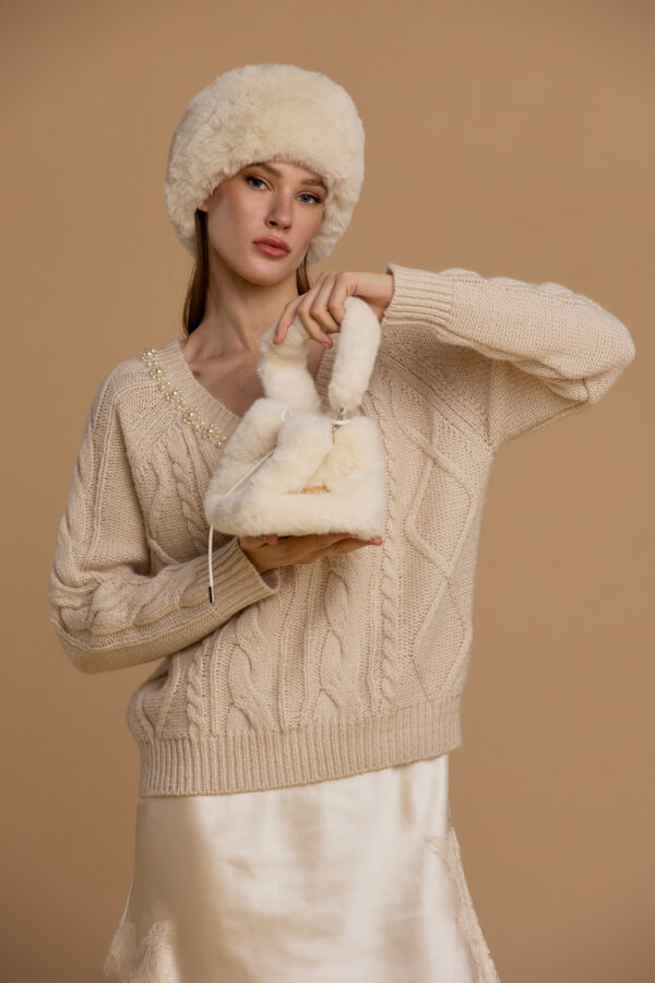 Mini faux fur bag