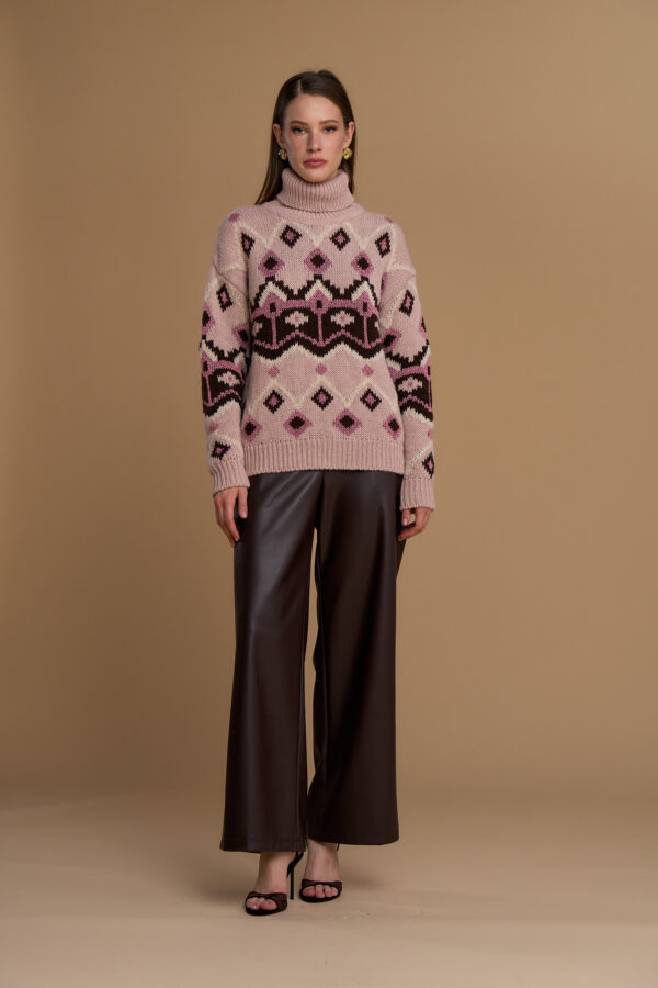 Oversized Nordic turtleneck sweater