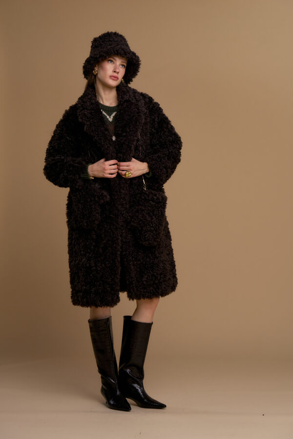 Reversible teddy coat