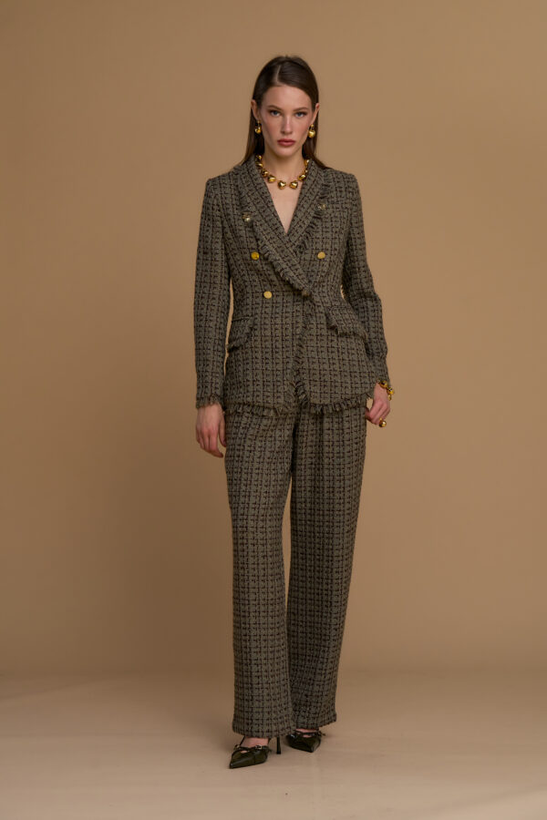 Long bouclé blazer