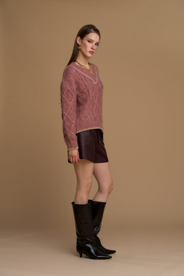 Faux leather shorts