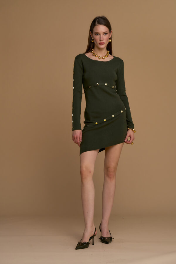 Abito maglia con bottoni