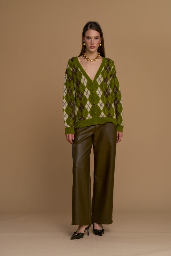 Argyle cardigan