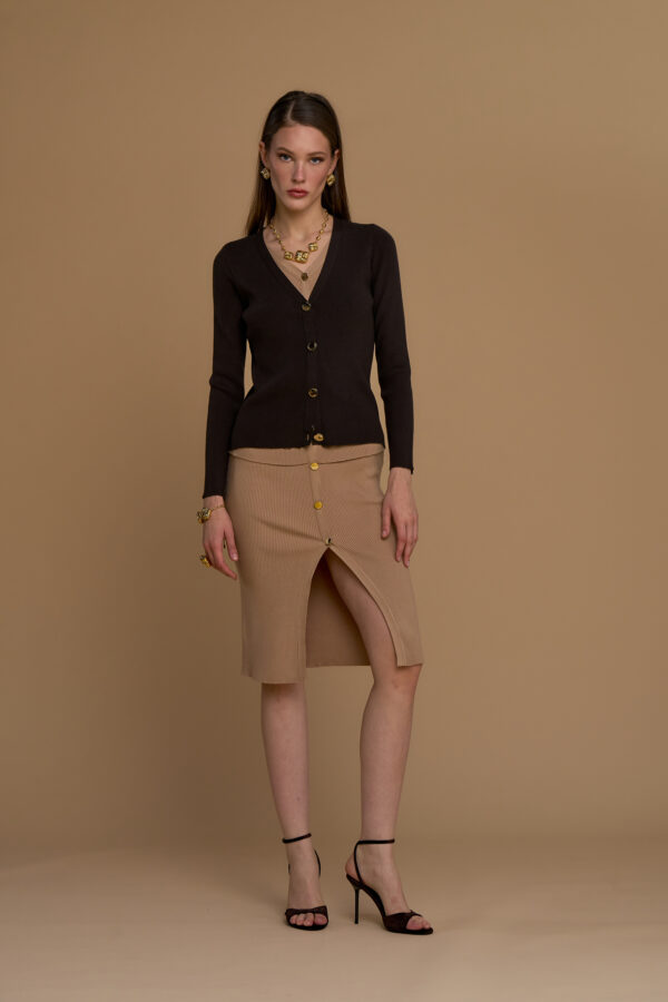 Abito maglia con cardigan