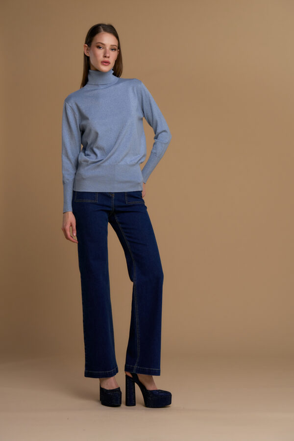 Lurex turtleneck sweater