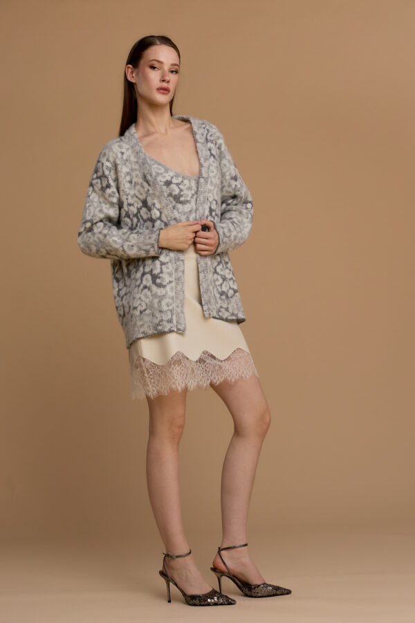 Leopard print cardigan