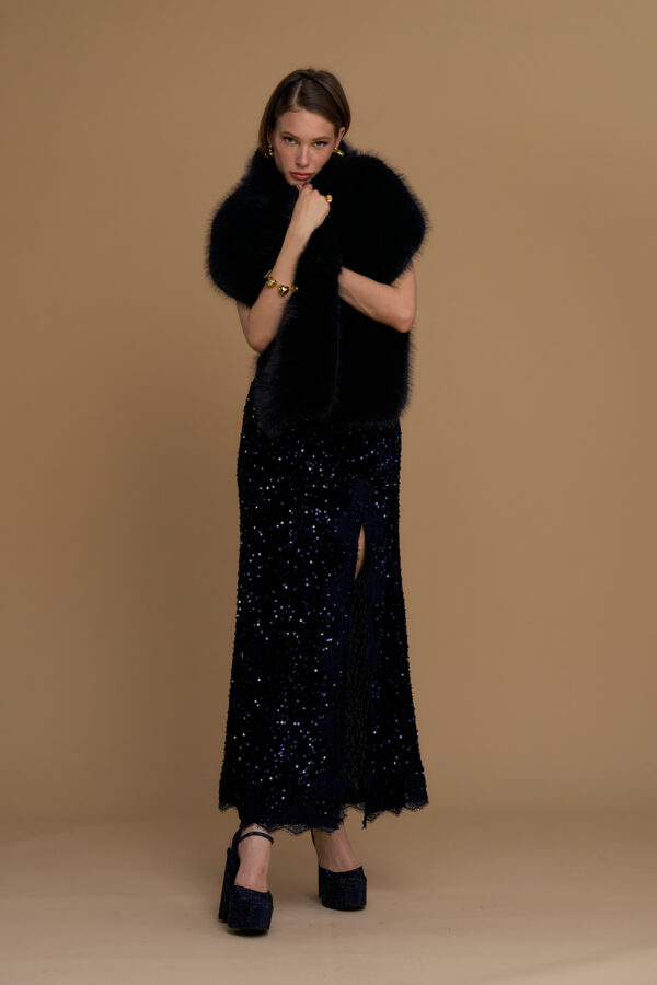 Faux fur stole
